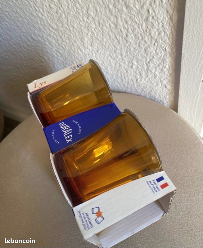 Lot de 4 verres Duralex Lys ambre neufs 16cl - Made in France 🇫🇷 (image 4)