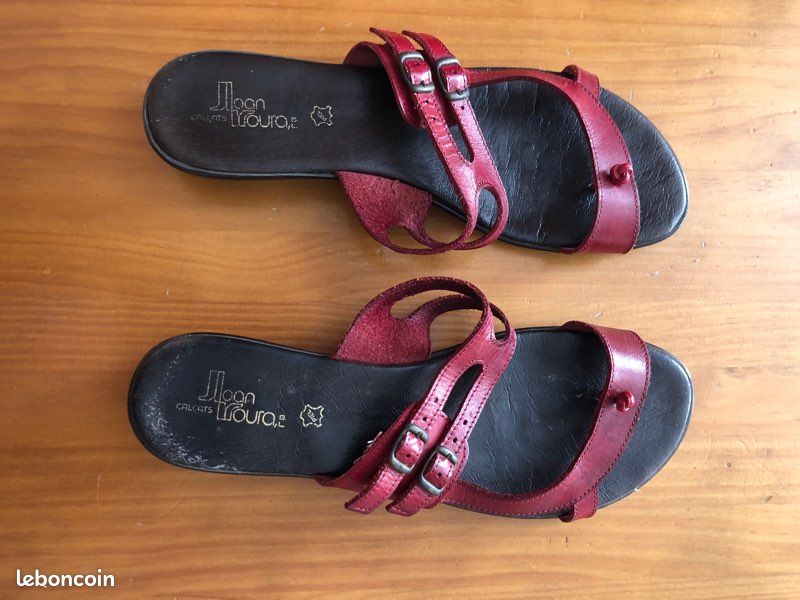 Sandales tongs femmes rouges 40 (image 1)