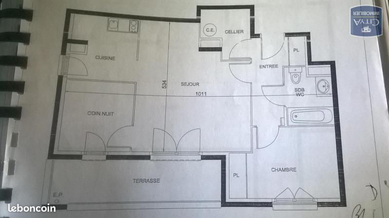Appartement a louer - 2 pièce(s) - 56.54 m2 - Surfyn