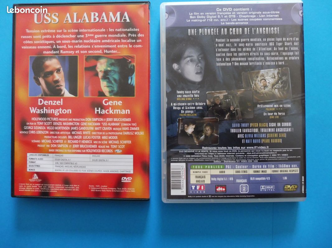 2 DVD Action sous les mers (image 2)