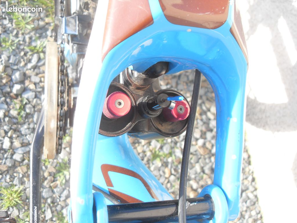 Cannondale Jekyll génération 2 gen II 26p 26" M mavic crossmax sram 2x9 X5 X9 full suspension Fox très réglable + LO MTB Vtt bleu enduro leger 13,8kg revisé super état hormis petit poc 26 pouce +-2013 (image 16)