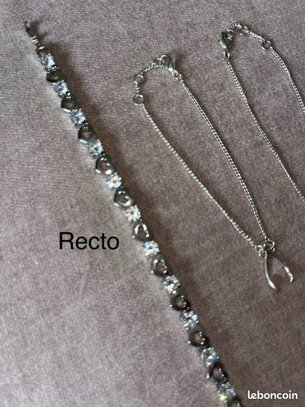 Bracelet strass et cœurs neuf (image 5)
