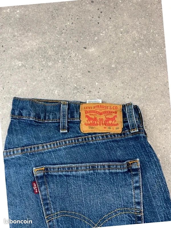 Jean levi’s bleu coupe droite baggy homme style vintage w38l30 (fr48) 559 (image 2)