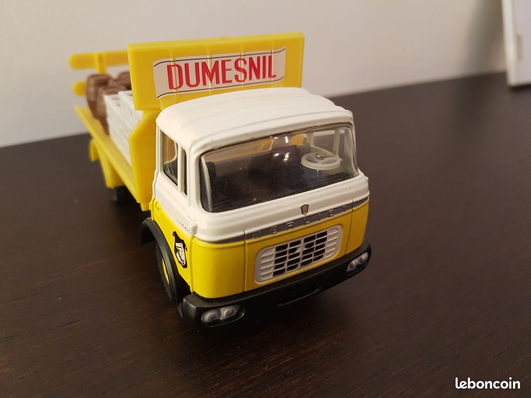 Miniature CIJ NOREV – Berliet GAK Brasseur Dumesnil 1:43 – Collection Europarc (Jaune Et Blanc)