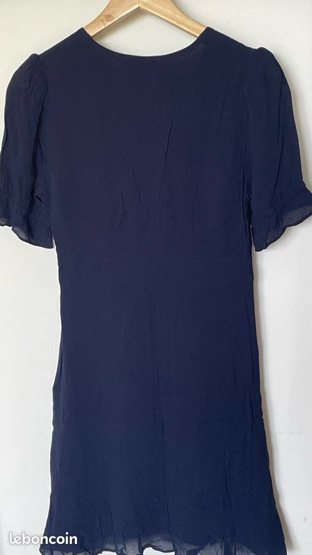Robe Sud Express Taille 36 Bleu Marine, Style Marin évasé, Genoux, Très Bon état