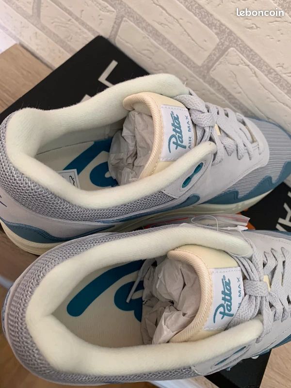 Nike air max 1 X Patta Monarch Bleu Blanc (image 4)