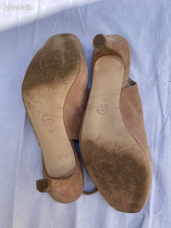 Chaussures femme beige (image 3)