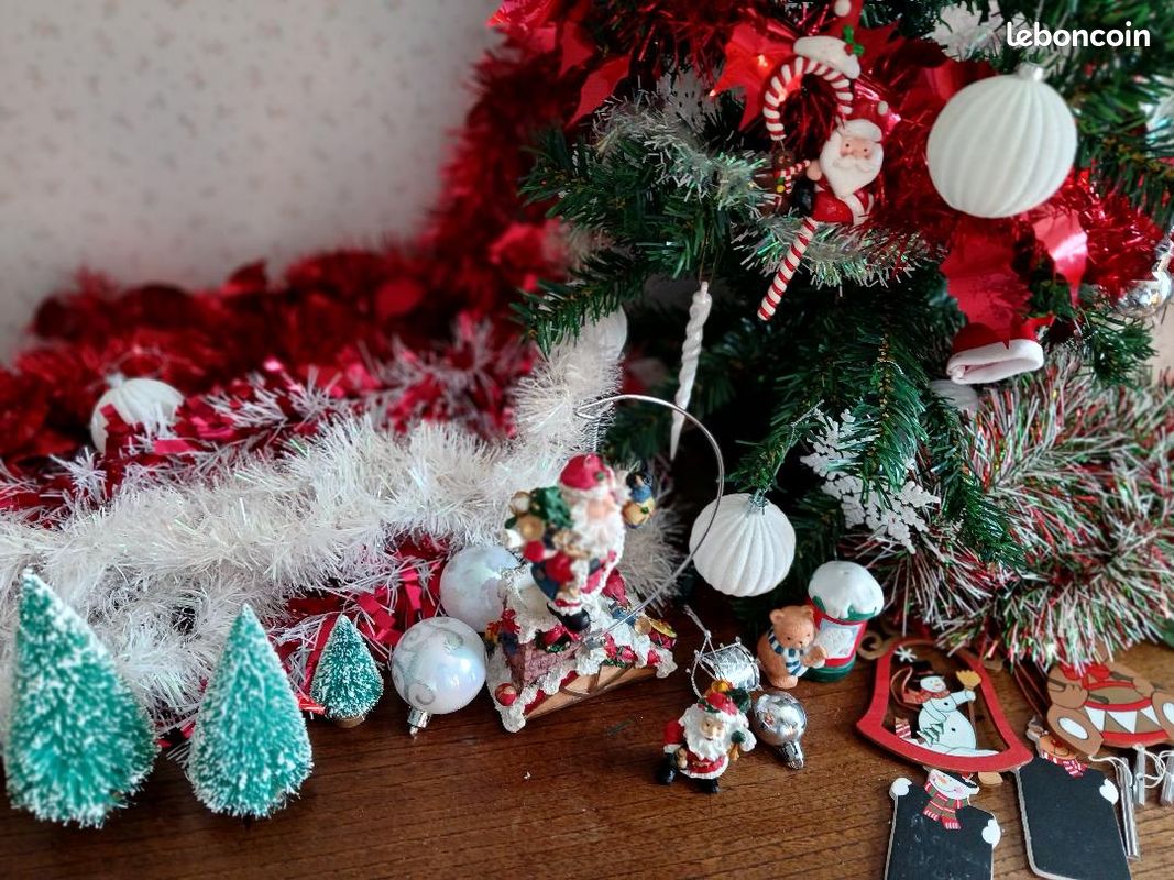 Sapin + decorations de noel rouge / blanc (image 6)