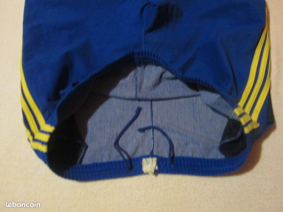 Pantalon Vintage Adidas Y2K En Velours - Taille M (180 D6/50) - Bleu électrique, Jaune, Vert - Occasion TB