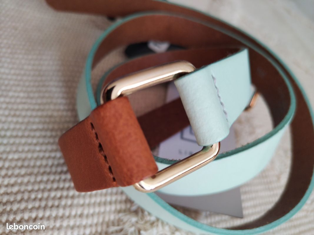 Ceinture bicolores en cuir (image 4)