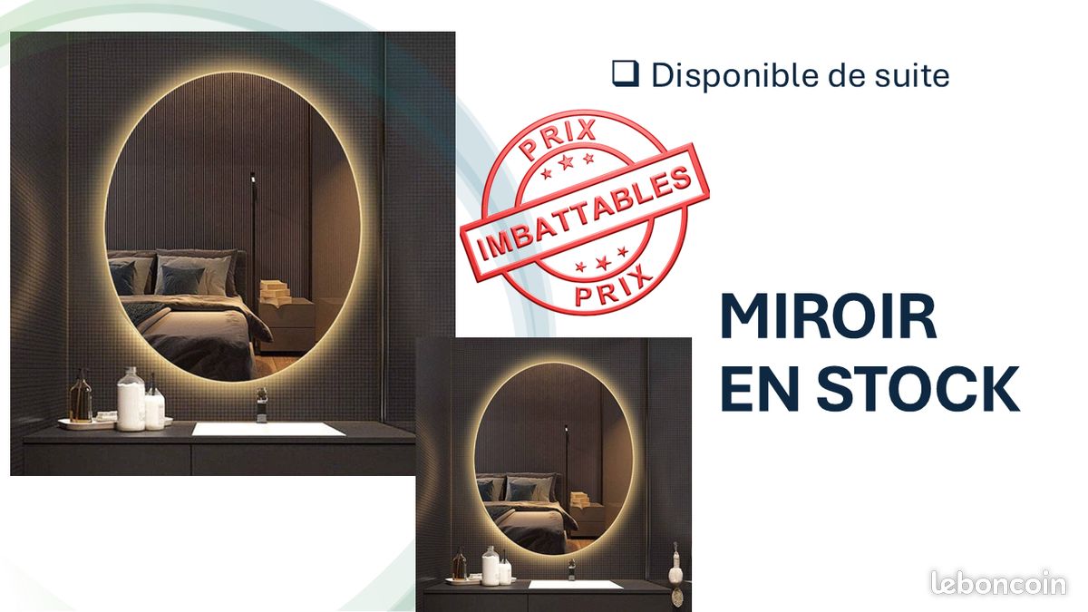 Miroir LED Rond Confort Quotidien (image 1)