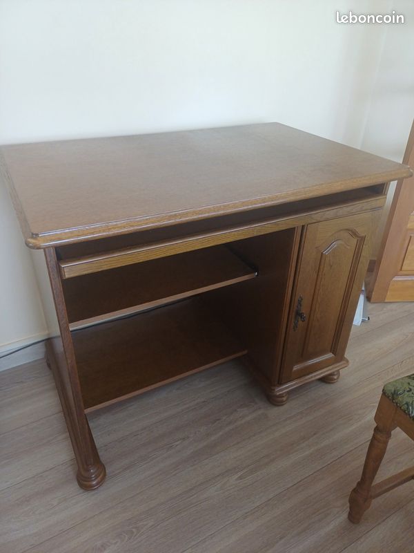 Bureau en chêne avec sa chaise (image 3)