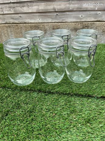 Lot De 6 Bocaux Duralex/Verreco 1 Litre - Comme Le Parfait, Occasion En Bon état