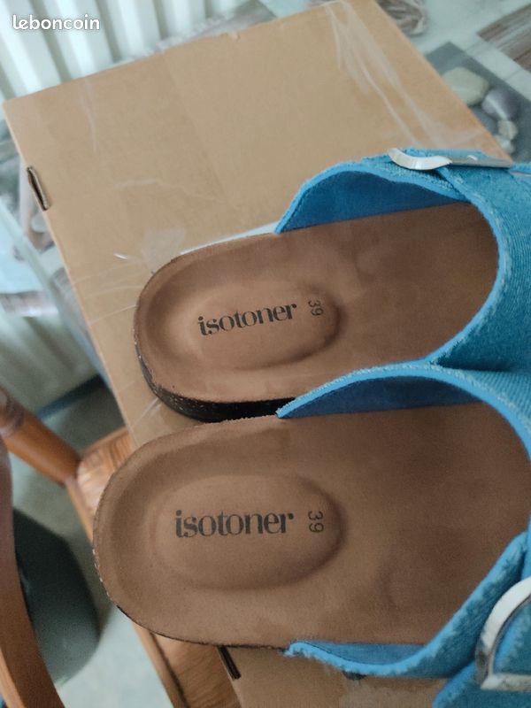 Nul sandales double bridge femme isotoner (image 2)