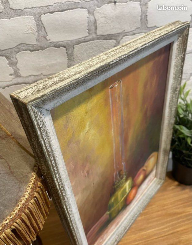 Tableau ancien signé et encadré - Nature morte (image 7)