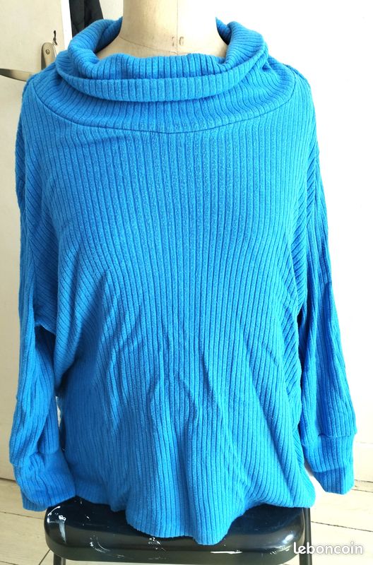 Pull femme bleu An ii vito 5XL 52 B2 (image 3)