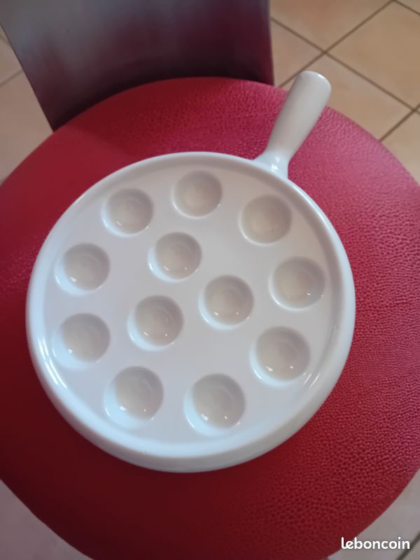 Poêlon à escargots porcelaine12 trous (image 3)