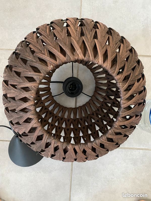 Suspension en rotin marron chocolat (image 4)