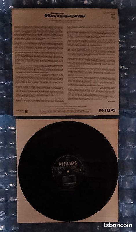 1976 vinyl album 33t Georges Brassens Nouvelles Chansons 1 LP 14 titres pop (image 2)