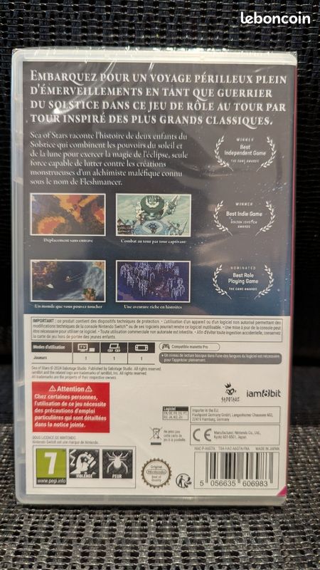 Sea of Stars Switch Japan Occasion (Game in English/Francais/De/Es/Pt