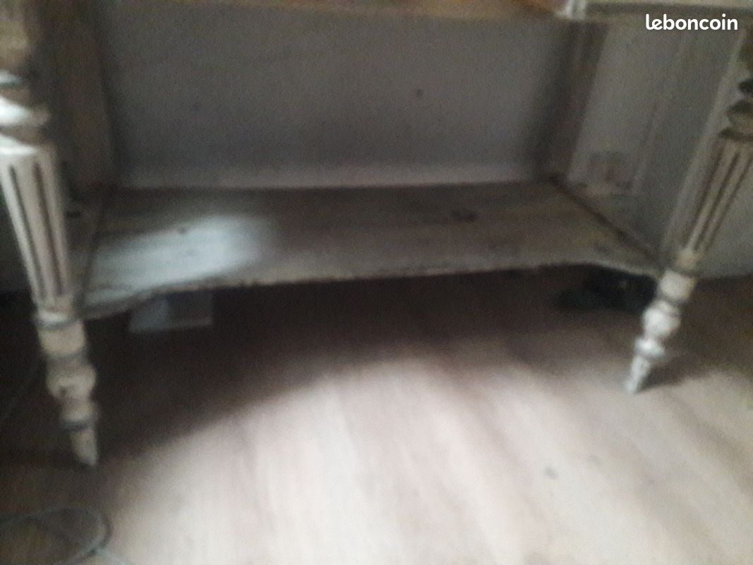 Bureau / coiffeuse en bois 2 tiroirs (image 3)
