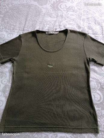 LE PHARE DE LA BALEINE - TEE-SHIRT à CÔTES KAKI - Taille L = 42 / 44 👕 (image 1)