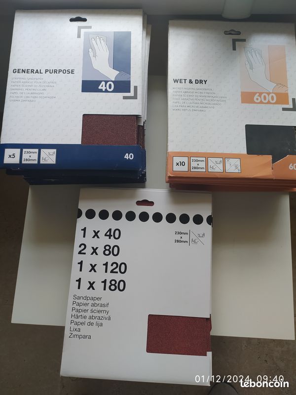 Papier abrasif pour ponçage (image 1)
