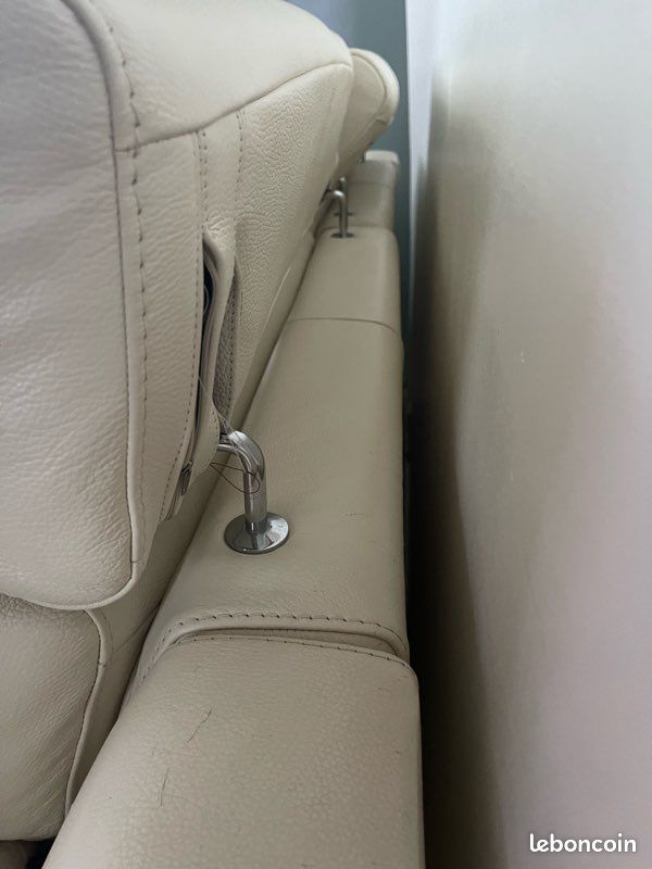 Canapé en cuir avec assise électrique (image 3)