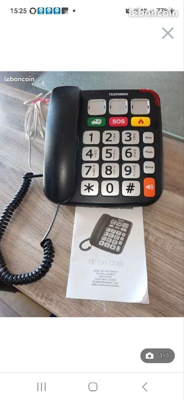 Téléphone Telefunken pour personne âgée (image 1)