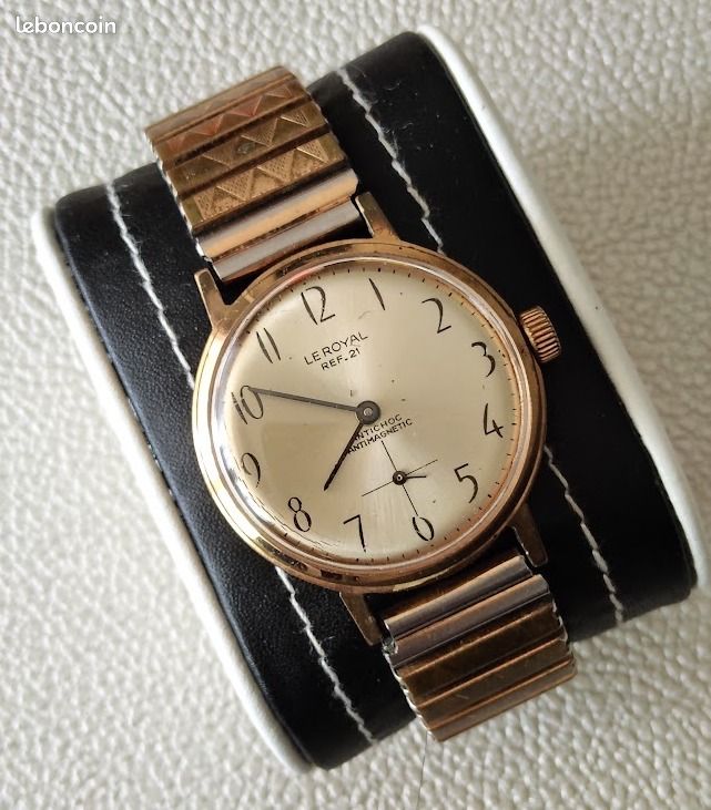 Montre Bracelet Homme Vintage LE ROYAL REF 21 - Mécanique - Fonctionne Parfaitement