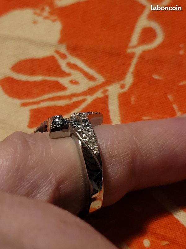 Bague Large Anneau Thierry Mugler Signée Poinçonnée - Taille 55, Acier Inoxydable, Occasion