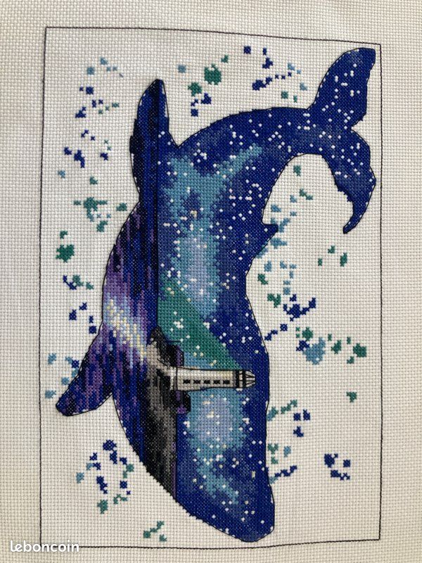 Kit de point de croix compté Baleines | Yiotas XStitch