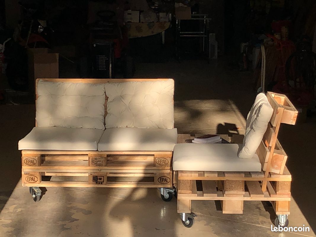 Salon d'extérieur fait-mains à partir de palettes EPAL (image 3)