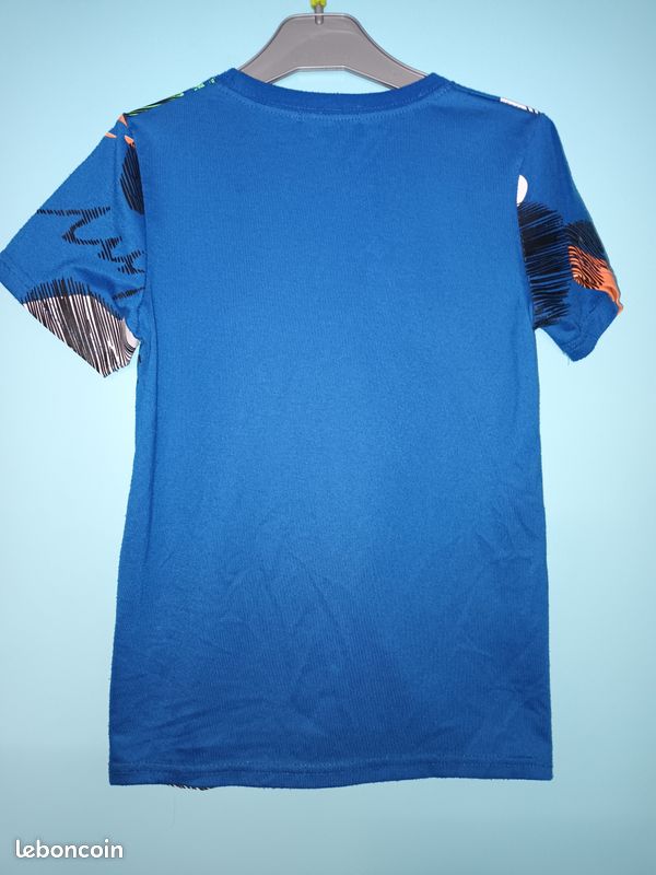 T-shirt mc bleu bariolé en 8 ans (mam33133) (image 7)