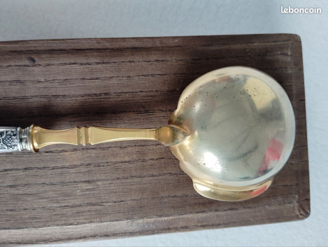 Louche à Crème Ancienne – Manche En Argent Fourré, Modèle Générique