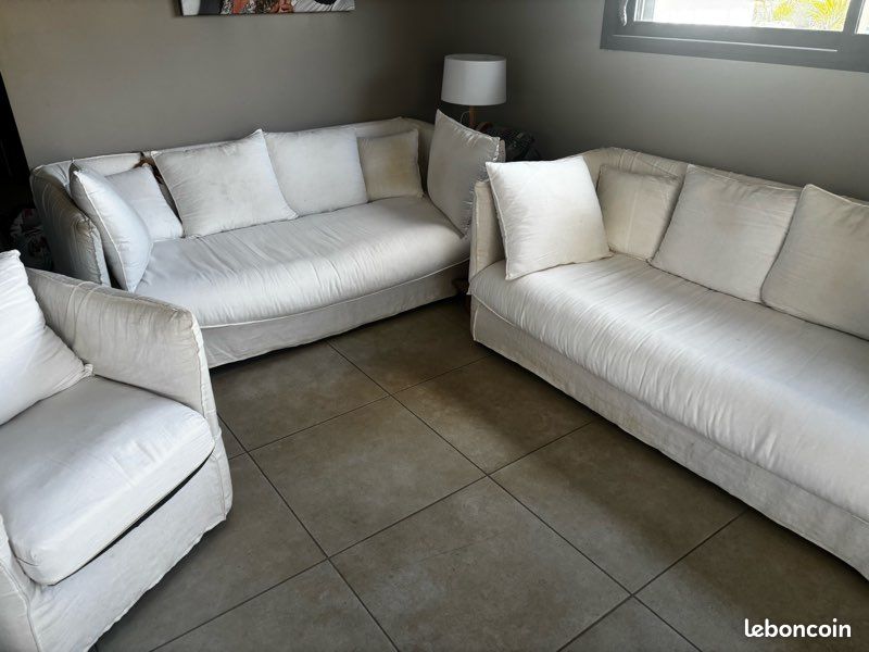 Vends 2 canapés et fauteuil Louvain Maisons du Monde (image 7)