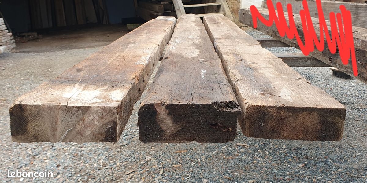 Lot de 3 poutres / madriers en bois résineux (env. 3m) (image 5)