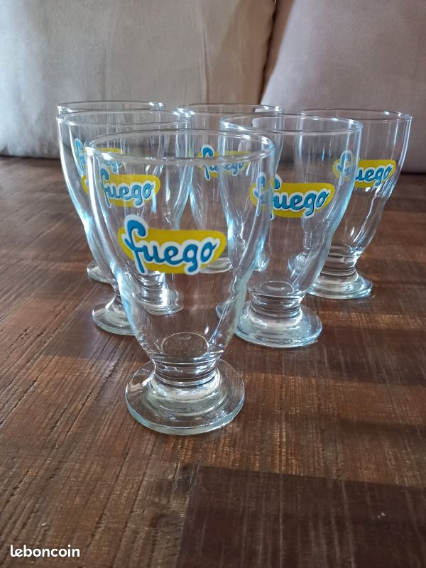 Lot De 6 Verres à Jus RÉA – Verre Transparent, Fabrication Générique