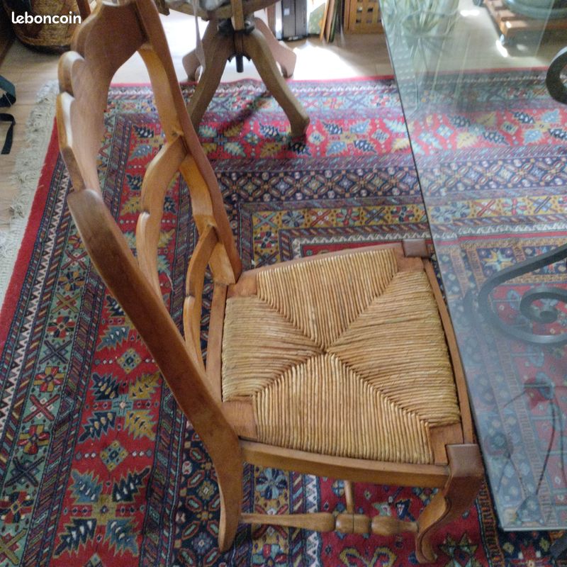 Chaise paillée ancienne excellent état (image 1)