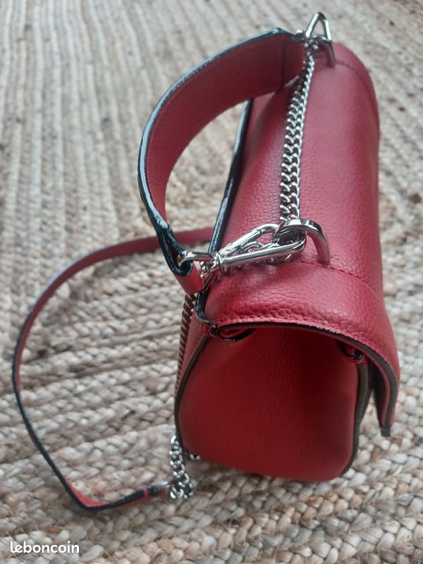 SAC LANCEL NINON Rouge NEUF (image 4)