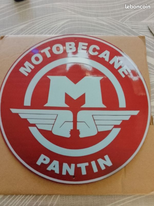 Plaque Murale Vintage MOTOBECANE En Métal - Style Art Déco - Déco Atelier