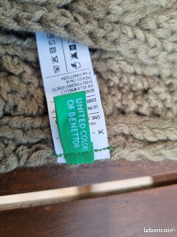 Echarpe enveloppante kaki BENETTON (image 3)
