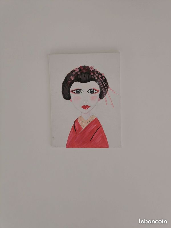 Peinture fait main " la geisha" (image 5)
