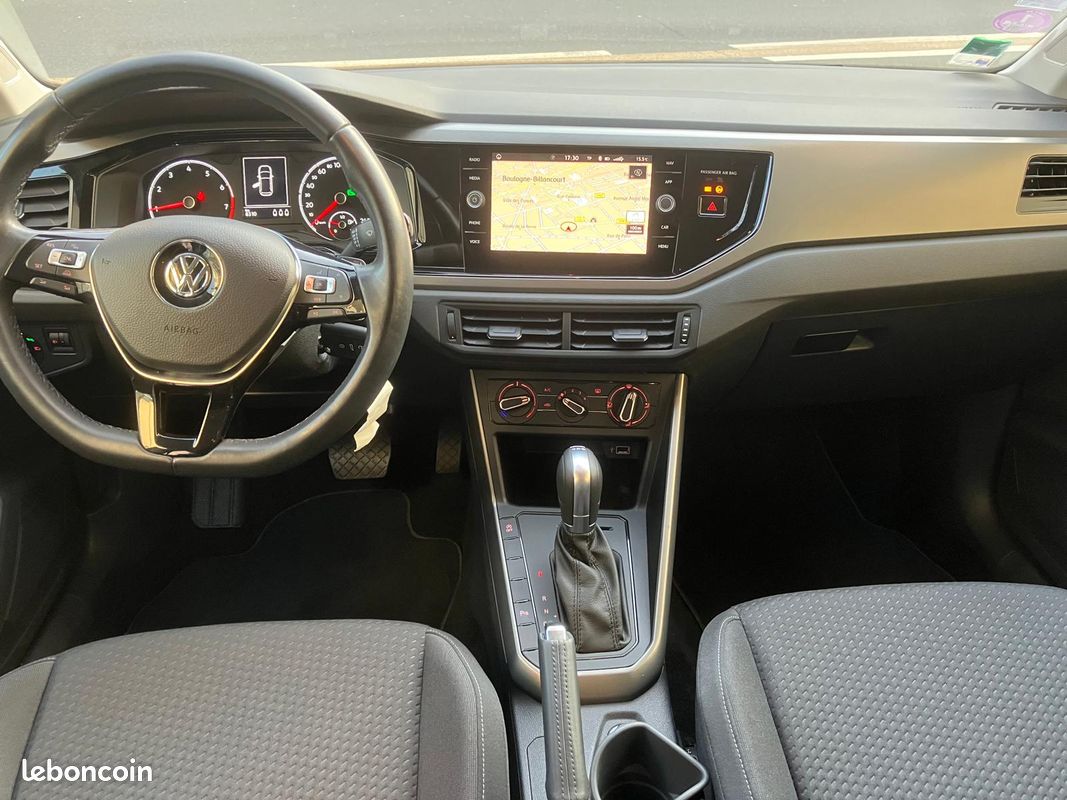 Volkswagen Polo 1.0 TSI 95 CHV Confortline Business DSG7, Première main, GPS, Clim Climatic, Régul limit de vitesse, Radar AV/AR de statio, feux et essuis glaces auto, Bluetooth, rétro électrique, usb (image 4)