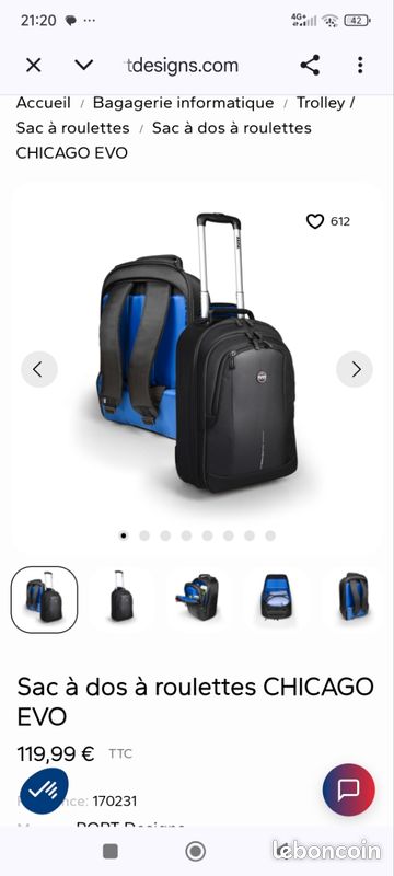 PORT Designs – Trolley + sac à dos ordinateur/tablette – neuf, jamais utilisé (image 17)