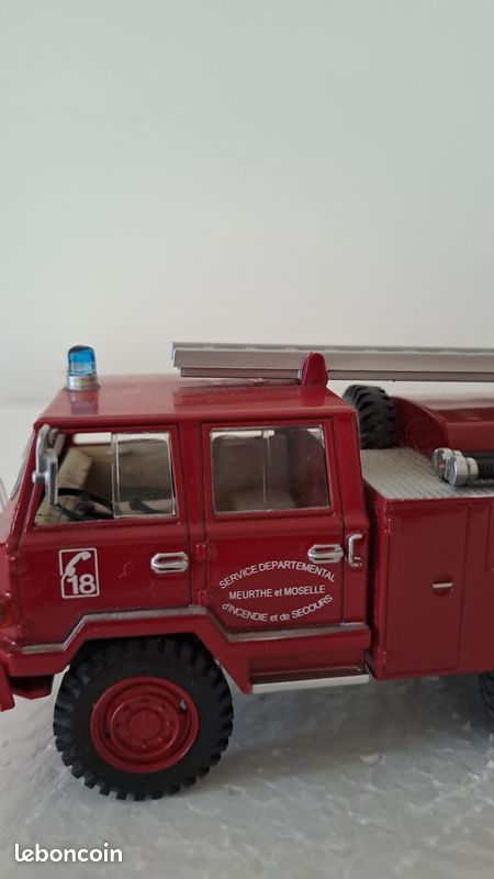 Camion pompiers 1/43 BERLIET FF 6X6 service départemental MEURTHE ET MOSELLE (image 2)