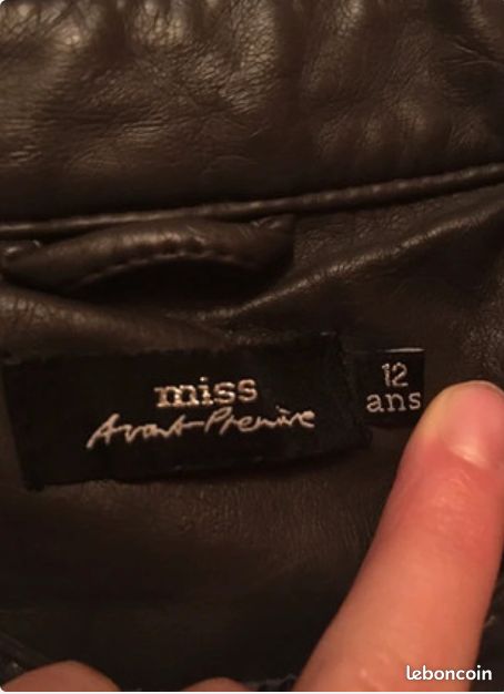 Veste noire en simili cuir (image 3)
