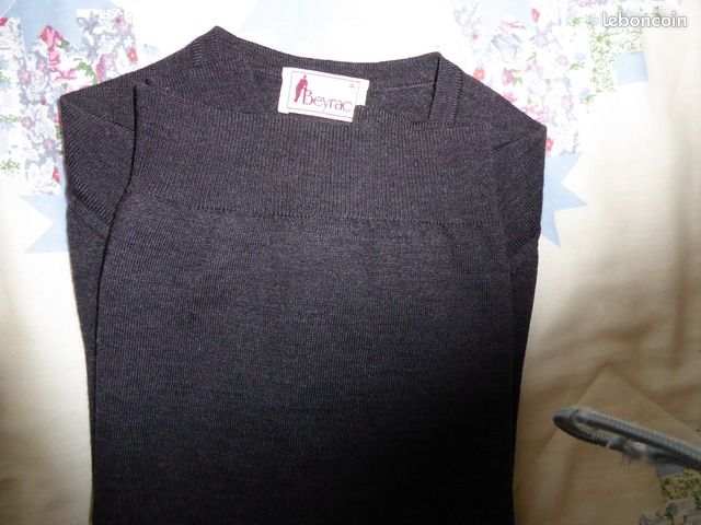 Superbe GILET 100% laine T. 4 NEUF Gris Anthracite pour Homme (image 13)