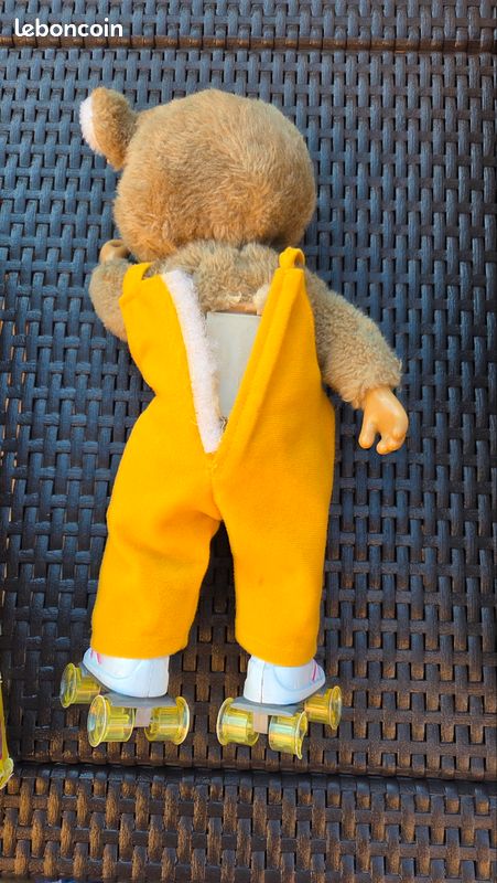 Ancien jouet gros Ours sur roulettes,steiff ?,af1604 - Jeux