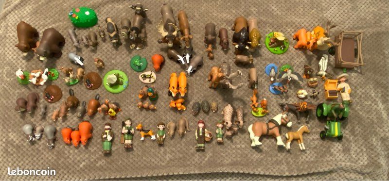 Figurines PVC Peinture Main Village De Noel UOCAI Lot De 6 Figurines D' animaux De La Forêt, Figurines D Animaux De La Ferme Les Animaux De La Banquise